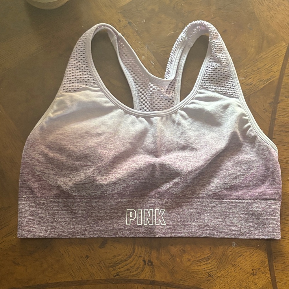PINK Victoria's Secret Purple Ombre Sports Bra size medium NWOT
